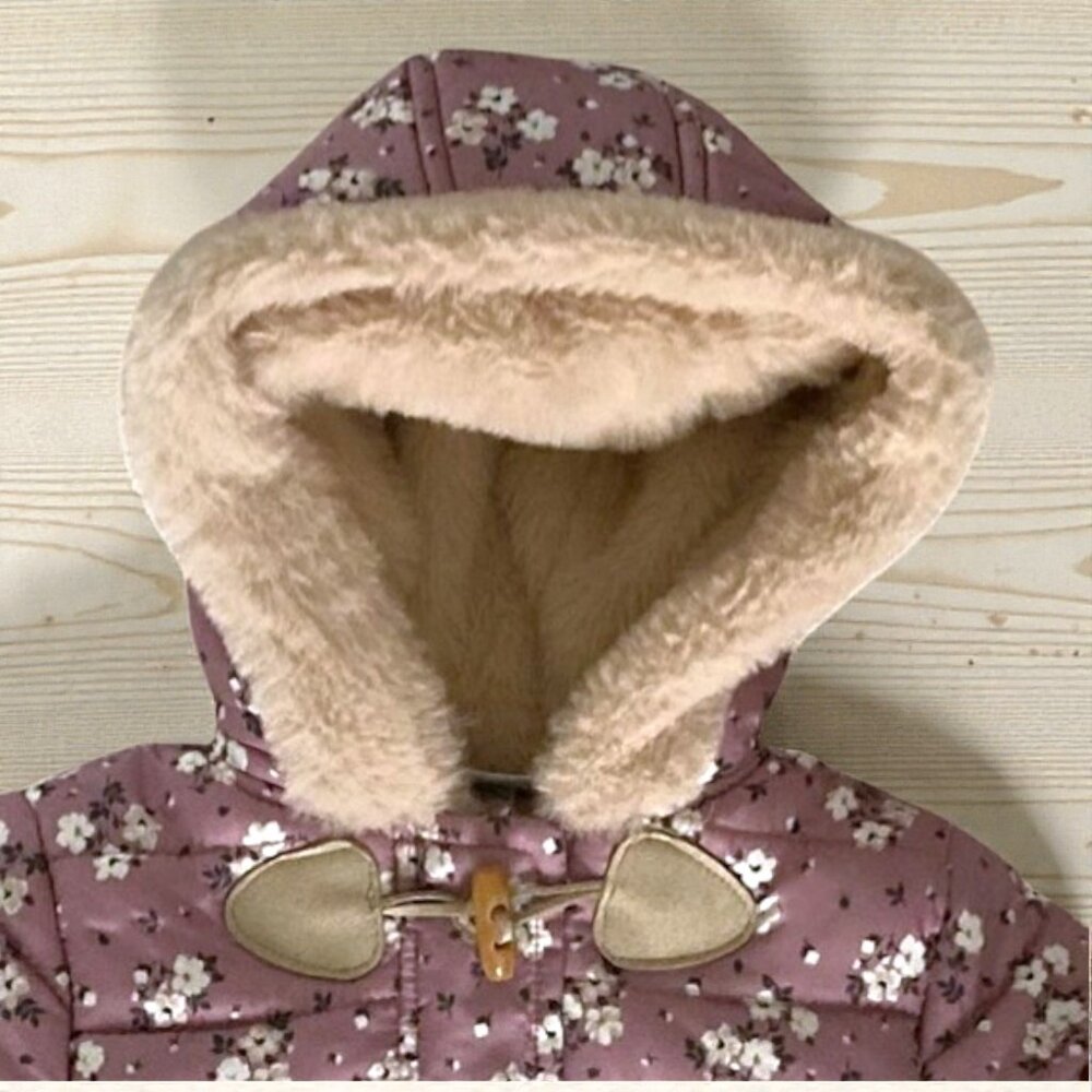Nicole Miller New York, Baby Girl Outerwear Snowsuit Pink Floral Sz 6-9M - Picture 4 of 9